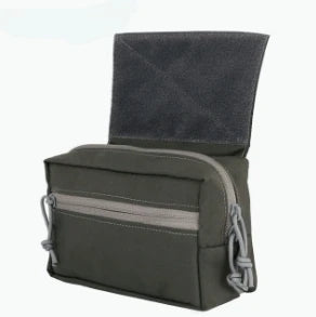 Tactical Vest Front Abdomen Pouch, MOLLE Multifunctional Sundries Storage Utility Bag for CS Game Outdoor Sports Vest Accessory