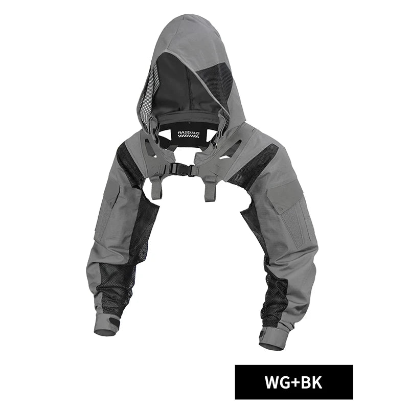 DMgear Original Tactical Coat Jacket Hood Long Sleeve Camouflage Clothing Breathable Comfortable Compatible Tactical Chest Rig