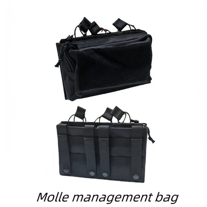 Outdoor Tactical MOLLE Camo Nylon Open Top Triple Magazine Pouch for Airsoft Paintball Shooting Hunting