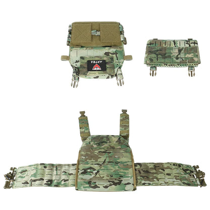 1000D Polyester with Triple Equipment Security Tactical Vest Camo Laser Cut Molle Quick Release Plate Carrier Tactical Vest