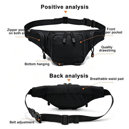 Tactical Fanny Pack Quick Release Gun Bag Concealed Carry Pistol Holster Bag Hidden Gun Pouch 9mm Handgun EDC Waist Pack