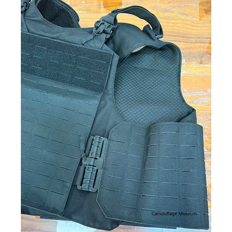 Black Laser Quick Release Tactical Vest CS Quick Release Vest Molle Anti Stab Protective Training Suit