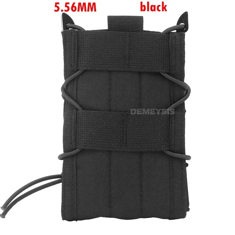 9MM 5.56 Magazine Pouches Tactical AK AR M4 AR15 Single Magazine Bag Rifle Pistol Molle Mag Holster Pouch Hunting Tools Holder
