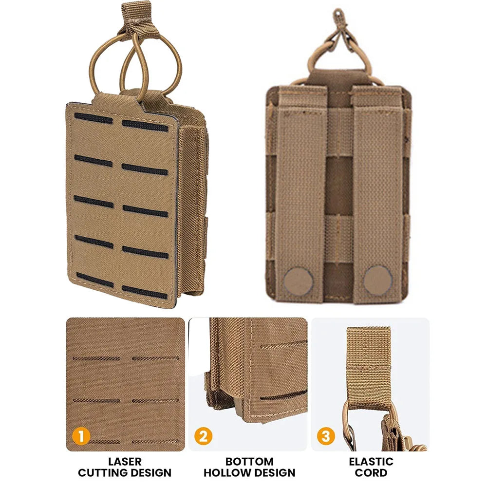 5.56 Magazine Pouch Tactical Molle Mag Pouch Rifle Pistol Magazine Holder Storage Bag Hunting Elastic Pack for Airsoft Vest