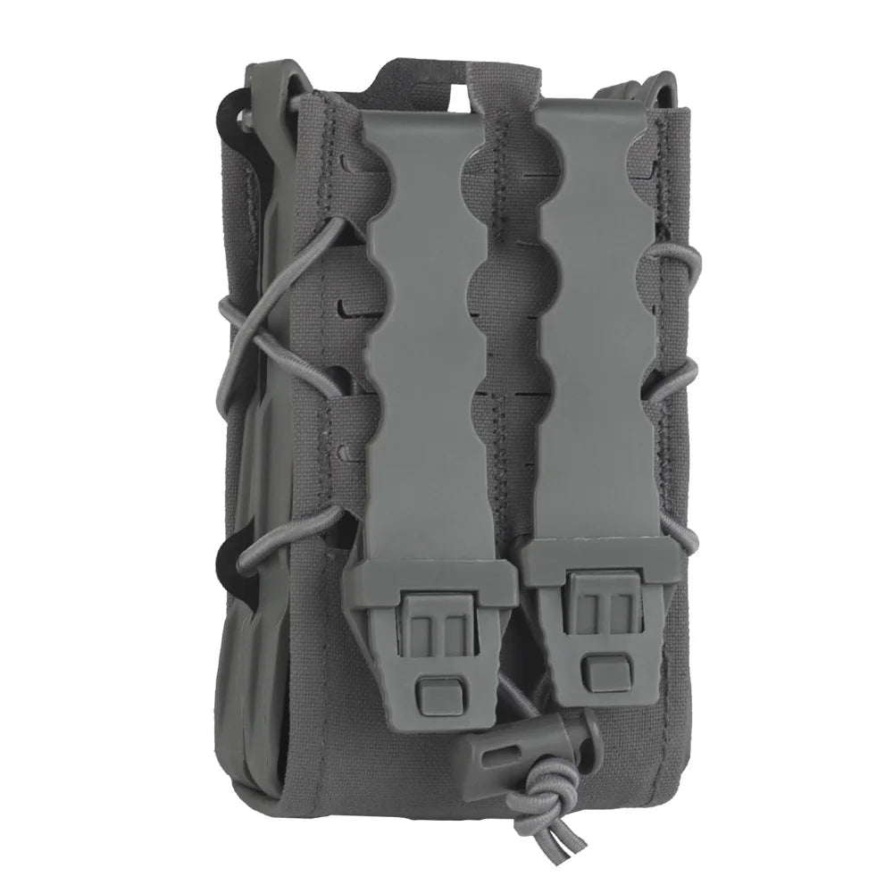 Tiger V2 Single Double Magazine Pouch Set Molle Hook-Loop Mag Carrier Rifle AR 5.56 .233 AK 7.62 .308 Magazine Holster Airsoft