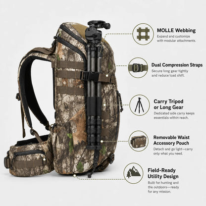 Hot Sale 30L Hunting Bag Waterproof High Quality Camo Camping Hunting Backpack