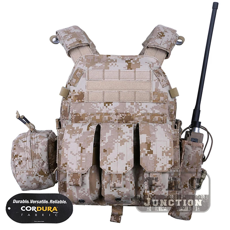 a LBT-6094 Men's AOR1 Color Tactical Combat Vest MOLLE Modular Plate Carrier with Pouches Tactical Vest for Men