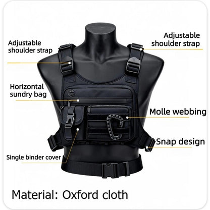Outdoor Tactical Vest Multi-Functional Waterproof Wear-resistant Backpack Men's Tactical Chest Bag for Hunting Fishing Camping