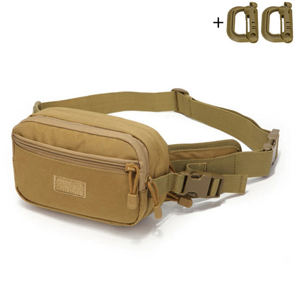 Portable hidden waist bag with widened adjustable waistband, high-strength quick release buckle, layered storage