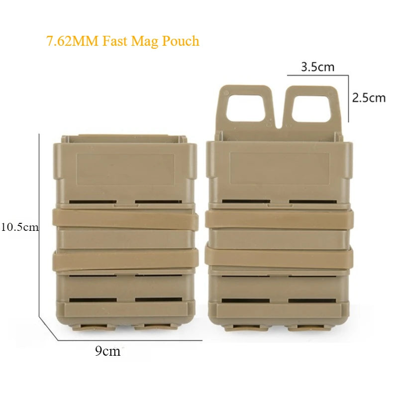 7.62MM Fast Mag Pouch with 7.62 Fast Magazine Rubber Quick Release Buckle Mag Pouch Sleeve Rubber Slip Cover For Hunting