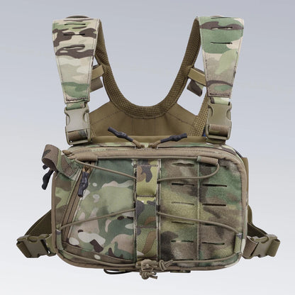 Tactical MOLLE Chest Rig Vest for Camping Hunting, Adjustable Shoulder Bag with Pouch, Outdoor Gear for Men, Fishing, Cycling 가방