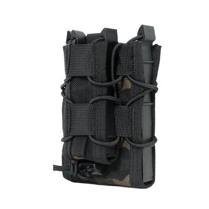 5.56 9mm Molle Magazine Pouch AK AR M4 AR15 Double Decker Magazine Holder Bag Rifle Pistol Mag Holster Hunting Vest Pouches
