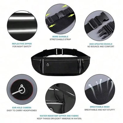 Professional Running Waist Bag Sports Belt Pouch Mobile Phone Case Men Women Hidden Pouch Gym Sports Bags Running Pack
