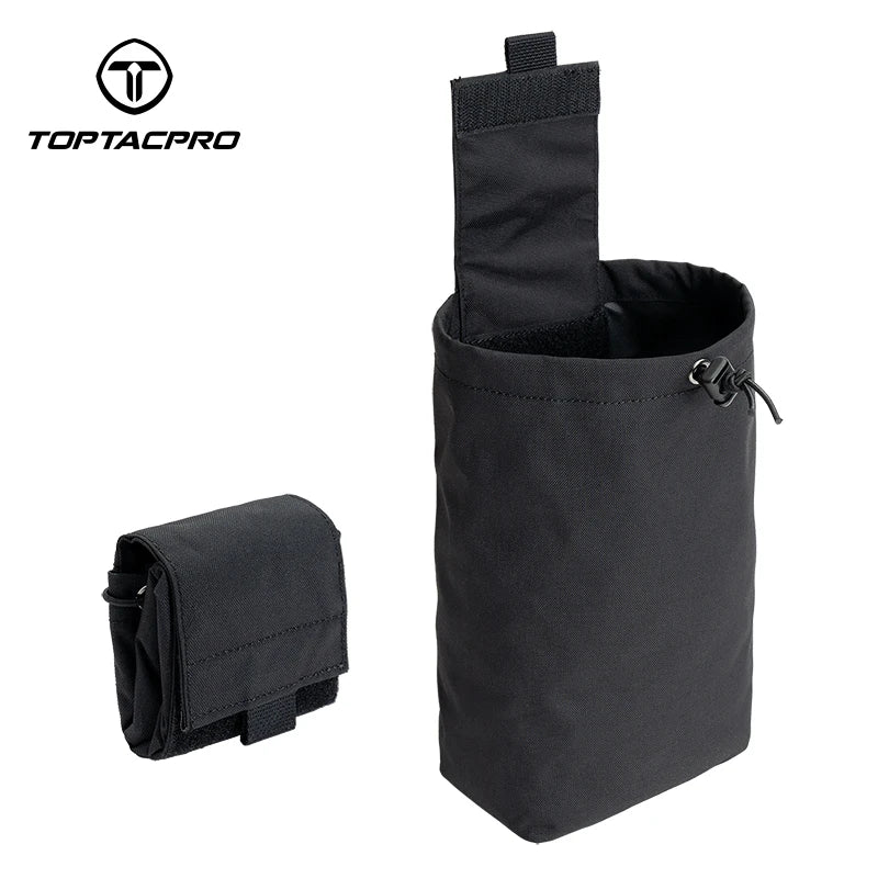 TOPTACPRO Tactical Mini Recycling Pouch EDC Dump Pouch Folding Small Waist Bag Belt Accessories 8534
