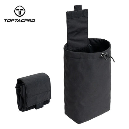 TOPTACPRO Tactical Mini Recycling Pouch EDC Dump Pouch Folding Small Waist Bag Belt Accessories 8534