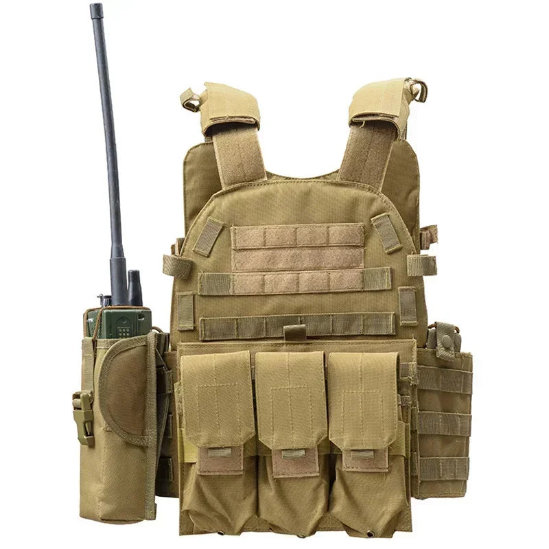 Nylon Tactical Vest Body Armor Hunting Carrier Airsoft Accessories CS Combat MOLLE Camo Military Army Vest for Outdoor Hunting