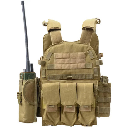 Nylon Tactical Vest Body Armor Hunting Carrier Airsoft Accessories CS Combat MOLLE Camo Military Army Vest for Outdoor Hunting