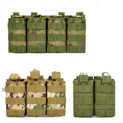 1000D Tactical Magazine Pouch Double/Triple/Quadruple Mag Pouch Training Ak 7.62/5.56mm M4 Ar Rifle Hunting Accessories