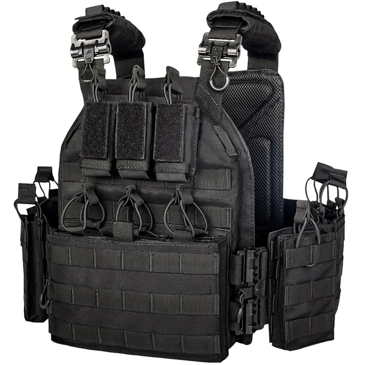 Tactical Vest Plate Carrier Adjustable Chest Bag Multi Pocket Outdoor Training Gear