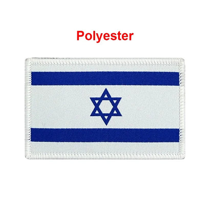 Israel Flag Embroidered Patches PVC Rubber Israeli Sticker Appliqued For Clothing
