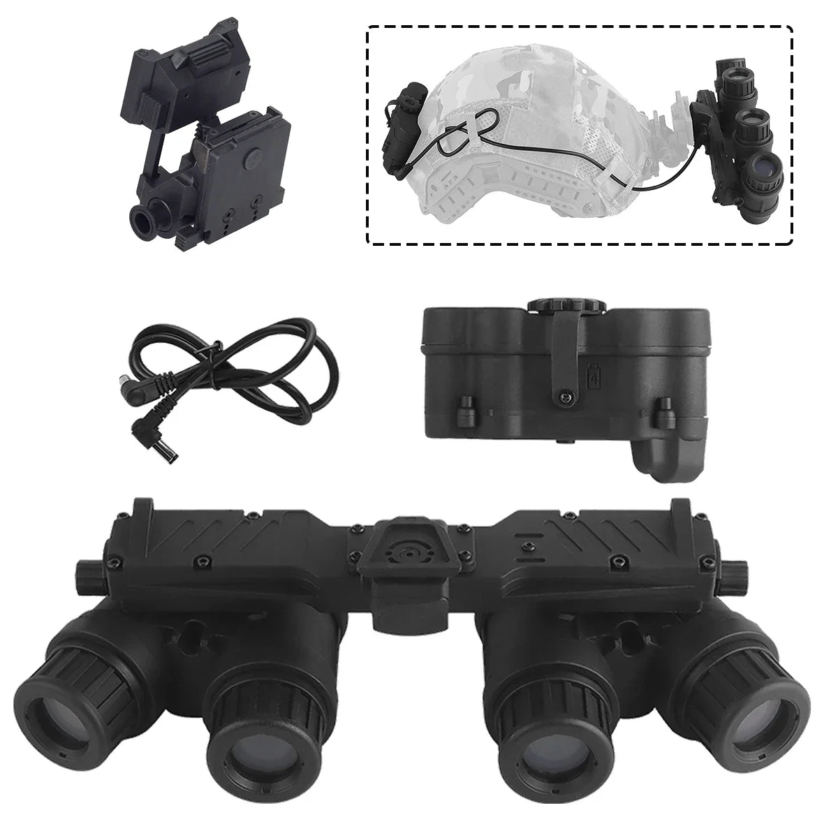 Nylon GPNVG 18 Night Vision Goggle AN-PVS-3-1With L4G24 Helmet NVG Mount Adapter DUMMY Model Fast Helmet Accessory High Quality