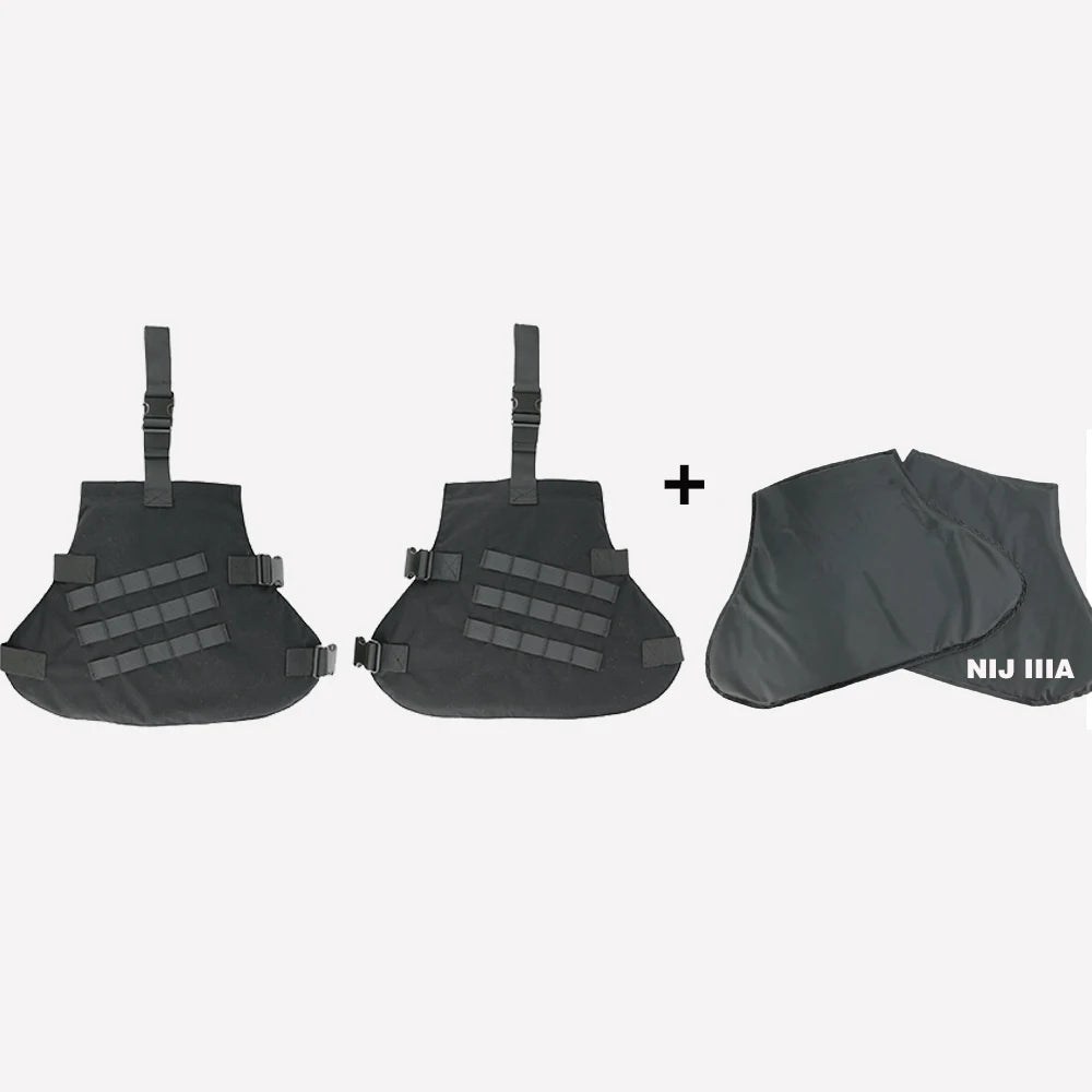 Level IIIA Soft Core Self-Defense Tactical Leg Guards Protection Quick-Release XL Size Thigh Guard