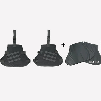 Level IIIA Soft Core Self-Defense Tactical Leg Guards Protection Quick-Release XL Size Thigh Guard