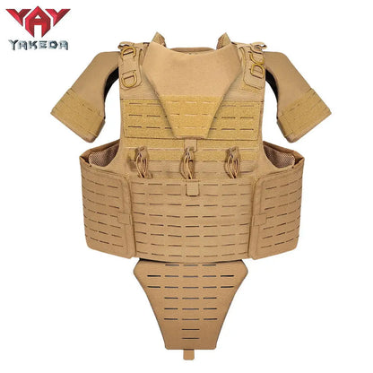 YAKEDA Detachable Multifunctional Training Suit Outdoor Vest with Modular Combination Laser Cutting MOLLE System  Tactical Use