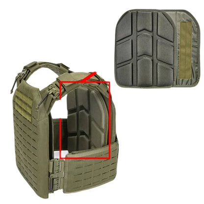 2 Pieces Removable Molded Tactical Vest Pad for Paintball Game Vest Tactical Plate Carrier Vest Cushion 25x30cm