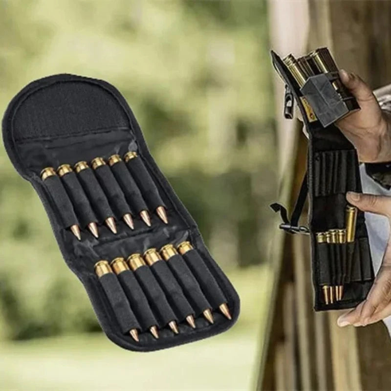 Tactical 12 Round Foldable Ammo Pouch Ammo Carrier Bag Molle Shotgun Bullet Shell Holder Rifle Cartridge Hunting Accessories