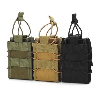 5.56 Double Magazine Pouch Tactical Molle Mag Pouch EDC Waist Bag Outdoor Sports Airsoft Storage Bag Hunting Vest Accessory Bag