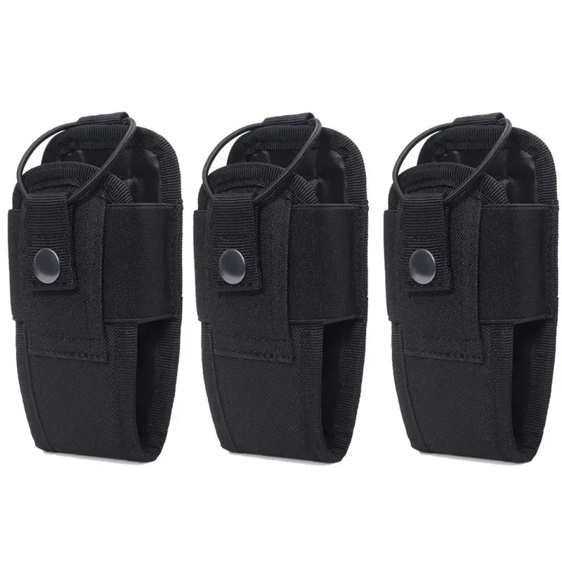 1-3pcs Nylon Pouch Tactical Radio Walkie Bag Holder Pocket Portable Interphone Holster Carry Bag Hunting Camping