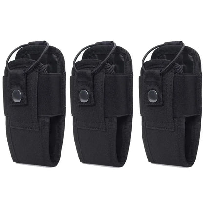 1-3pcs Nylon Pouch Tactical Radio Walkie Bag Holder Pocket Portable Interphone Holster Carry Bag Hunting Camping