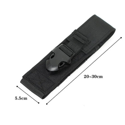 Tactical Molle Flashlight Pouch Torch Holder Case EDC Tool Waist Bag Outdoor Sports Camping Hiking Hunting Light Holster Pouches