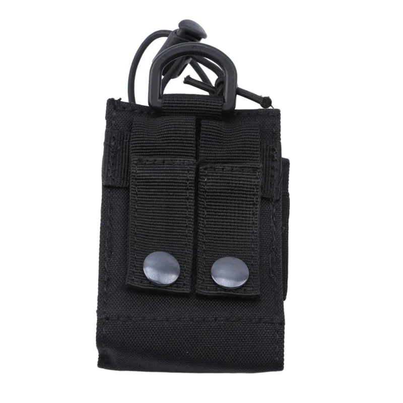 Durable Molle Radio Walkie Talkie Holder Interphone Hanging Bag Pocket For Hunting Camping Hiking Outdoor Activities Use