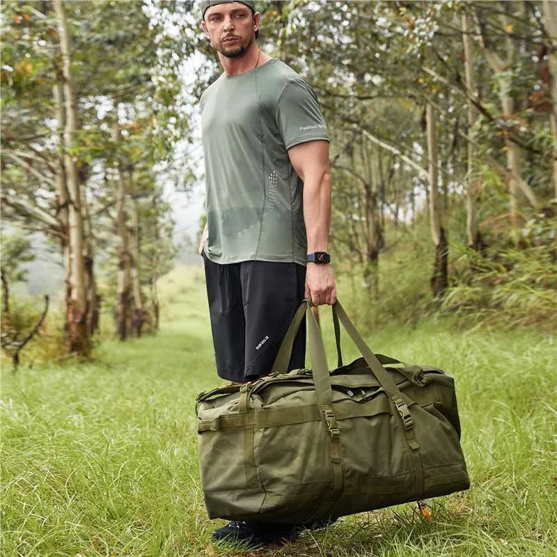 48L 66L 100L Tactical Luggage Bag Camping Backpack Outdoor Molle Duffel Bags Hiking Travel Gym Weekend Bags Tactical Equipment