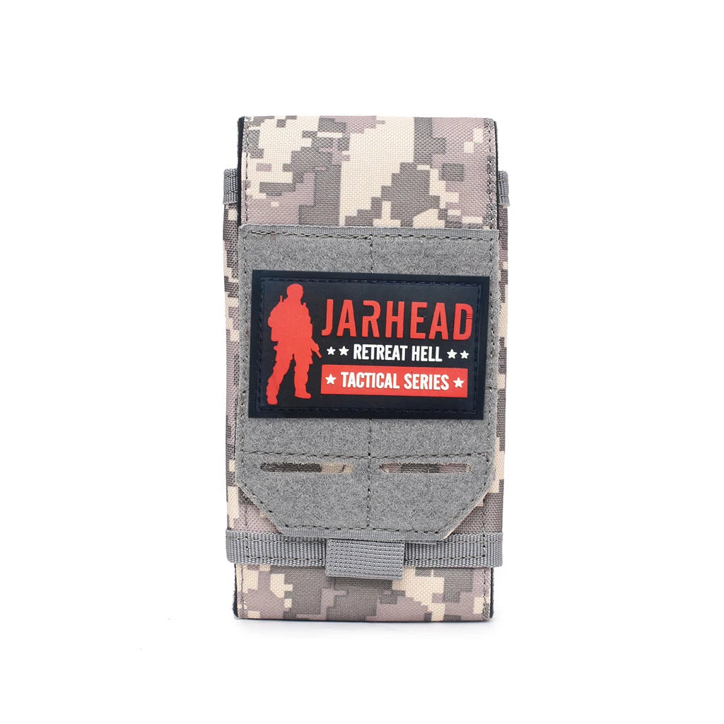 Tactical Laser Phone Pouch With Patche Molle Waist Pack Universal Accessories Pack EDC Hiking Hunting Camping Phone Bag
