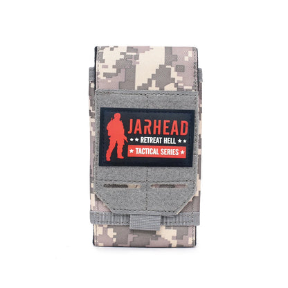 Tactical Laser Phone Pouch With Patche Molle Waist Pack Universal Accessories Pack EDC Hiking Hunting Camping Phone Bag