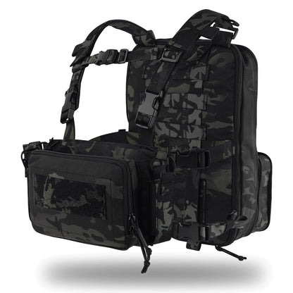 KRYDEX 500D Nylon Tactical D3 Flatpack Backpack Bag with D3CR Chest Rig Vest Magazine Pouch Hunting Outdoor Airsoft Gear