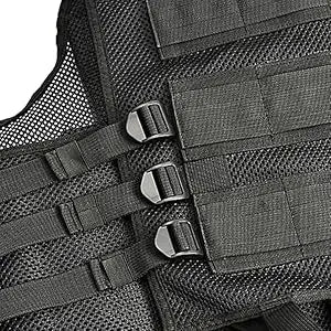 Tactical MOLLE Vest 1000D Breathable Adjustable Multi Pocket Gear Carrier for Cycling Airsoft Hunting Outdoor Training