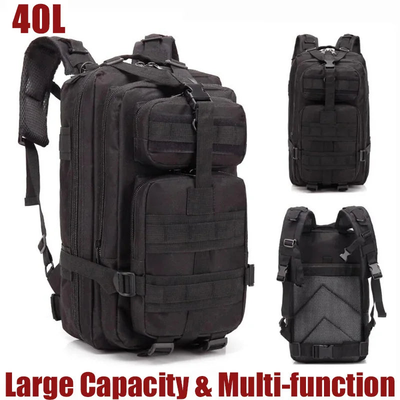 40L Tactical Backpacks For Man Hking Outdoor Survival Bags 3P Climbing Hunting Backpack Fishing Hiking Nylon Tactical Backpack