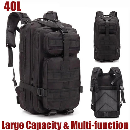 40L Tactical Backpacks For Man Hking Outdoor Survival Bags 3P Climbing Hunting Backpack Fishing Hiking Nylon Tactical Backpack