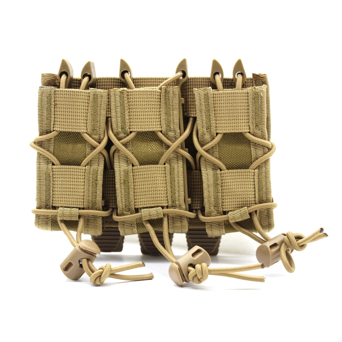 9mm Magazine Pouch Tactical Molle Triple Magazine Pouch Double-Layer Mag Pouches Universal Cartridge Holder for Hunting CS Vest