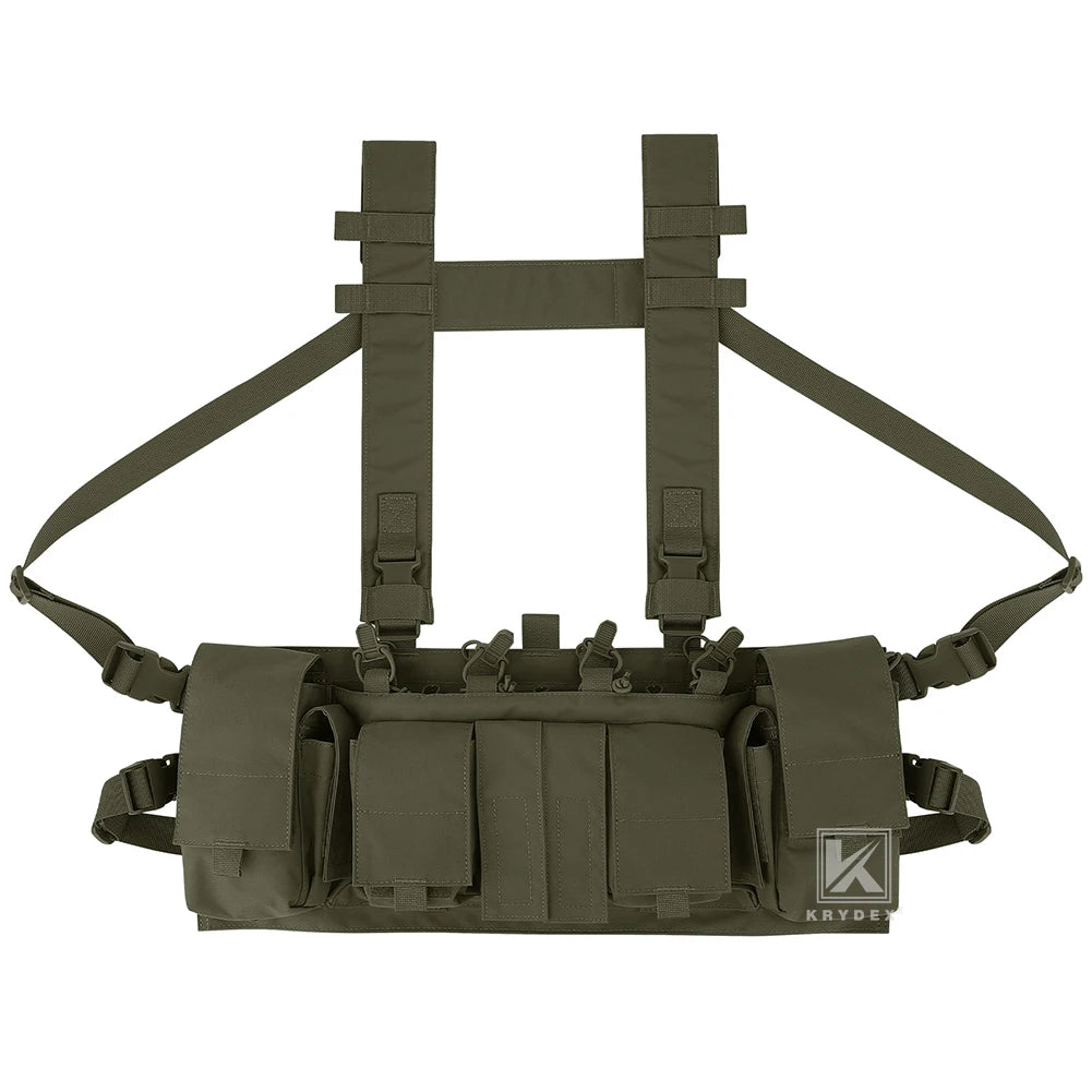 KRYDEX 500D Tactical Chest Rig UW Gen IV Low Profile Rigs Carrier With GP Pouch Multifunction Pockets H Harness
