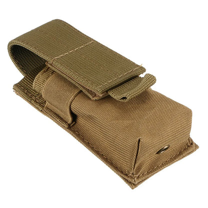 M5 Tactical Magazine Pouch 9MM Single Magazine Holster Torch Holder EDC Molle Flashlight Pouch Outdoor Hunting Tool Bag
