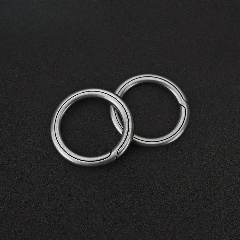 1Set Mini Titanium Alloy Side Push Key Ring EDC Outdoor Tool DIY Accessory Metal Keychain For Car Keys Multi Sizes Multi Tool