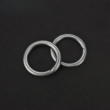 1Set Mini Titanium Alloy Side Push Key Ring EDC Outdoor Tool DIY Accessory Metal Keychain For Car Keys Multi Sizes Multi Tool