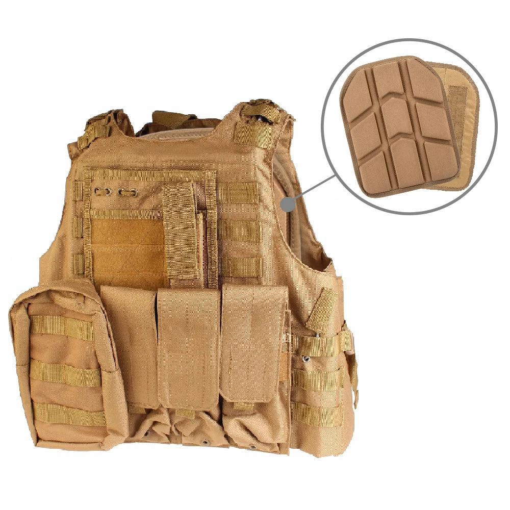 2Pcs Tactical Vest Pads Soft Padded EVA Foam Plate Carrier Pads Airsoft Plates Breathable Vest Inner Plates Tactical Accessories