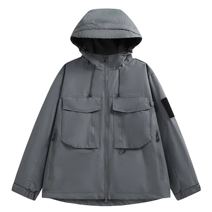 CHRLCK Men's Hiking Jacket Waterproof Camping Trekking Fishing Oilproof Jackets Outdoor Sport Windbreaker Autumn Unisex