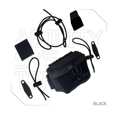 AS Smart System Helmet Rear Storage Pouch Fit Shaw Style Brain Pouch Tiger Spot 500D for Airsoft Wargame